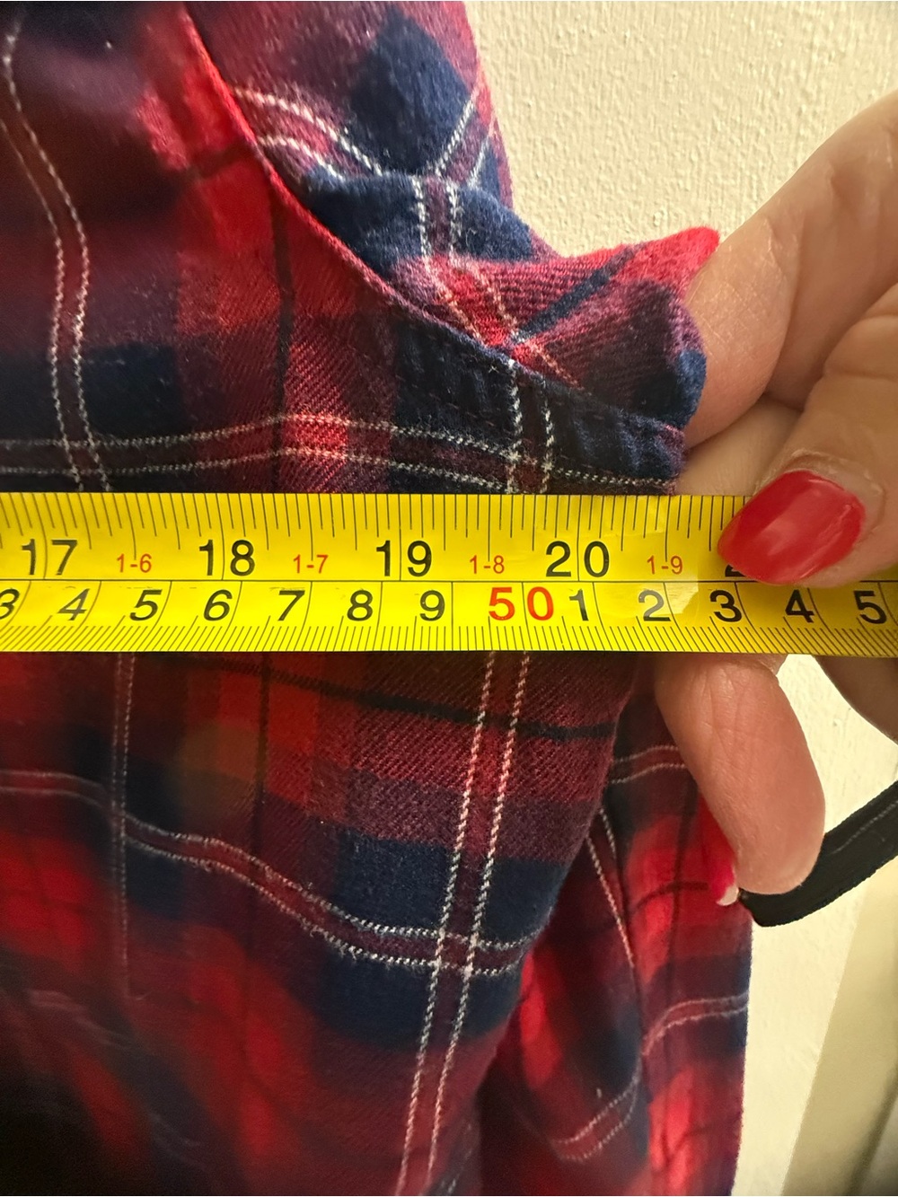 JACHS Girlfriend Red and Navy Plaid Button-Down Shirt - Picture 11 of 11